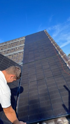 Photovoltaikmodule in Nahansicht